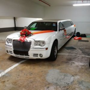 maxicab services chrysler 300c superstretch wedding service on the 21st october 2017 1 300x300 What to Expect from Our Premium 7 Seater and 13 Seater Maxi Cabs